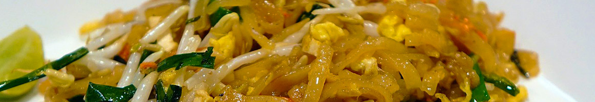 Eating Asian Fusion Thai at Blue Orchid Thai Bistro restaurant in Palm Desert, CA.